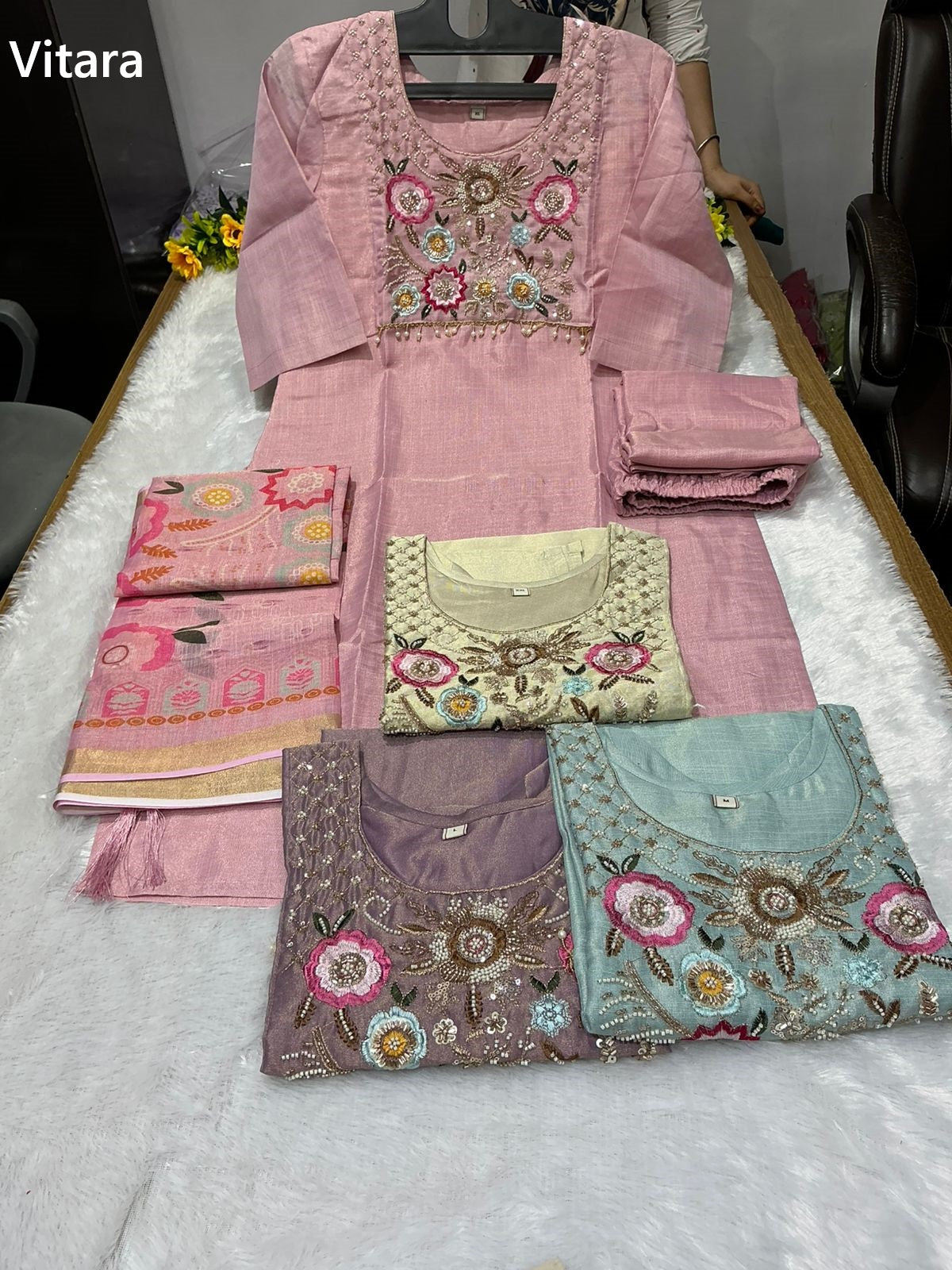 Chandrika Vitara Lilen Readymade Pant Style Suits Exporter India