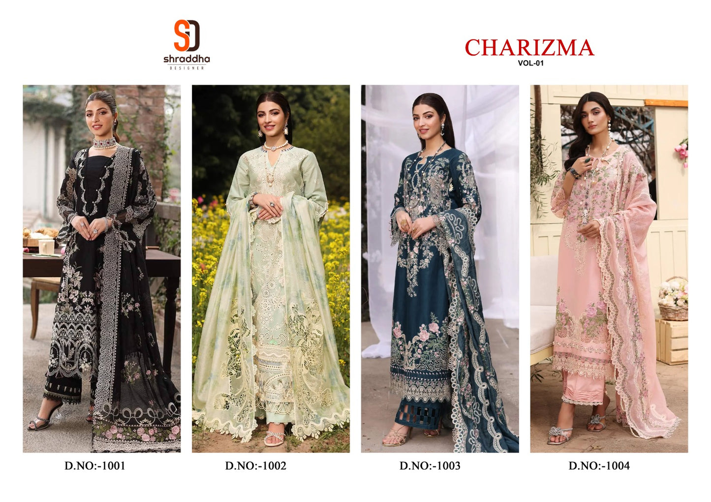 Charizma Vol 1 Shraddha Designer Pure Cotton Pakistani Salwar Suits Supplier