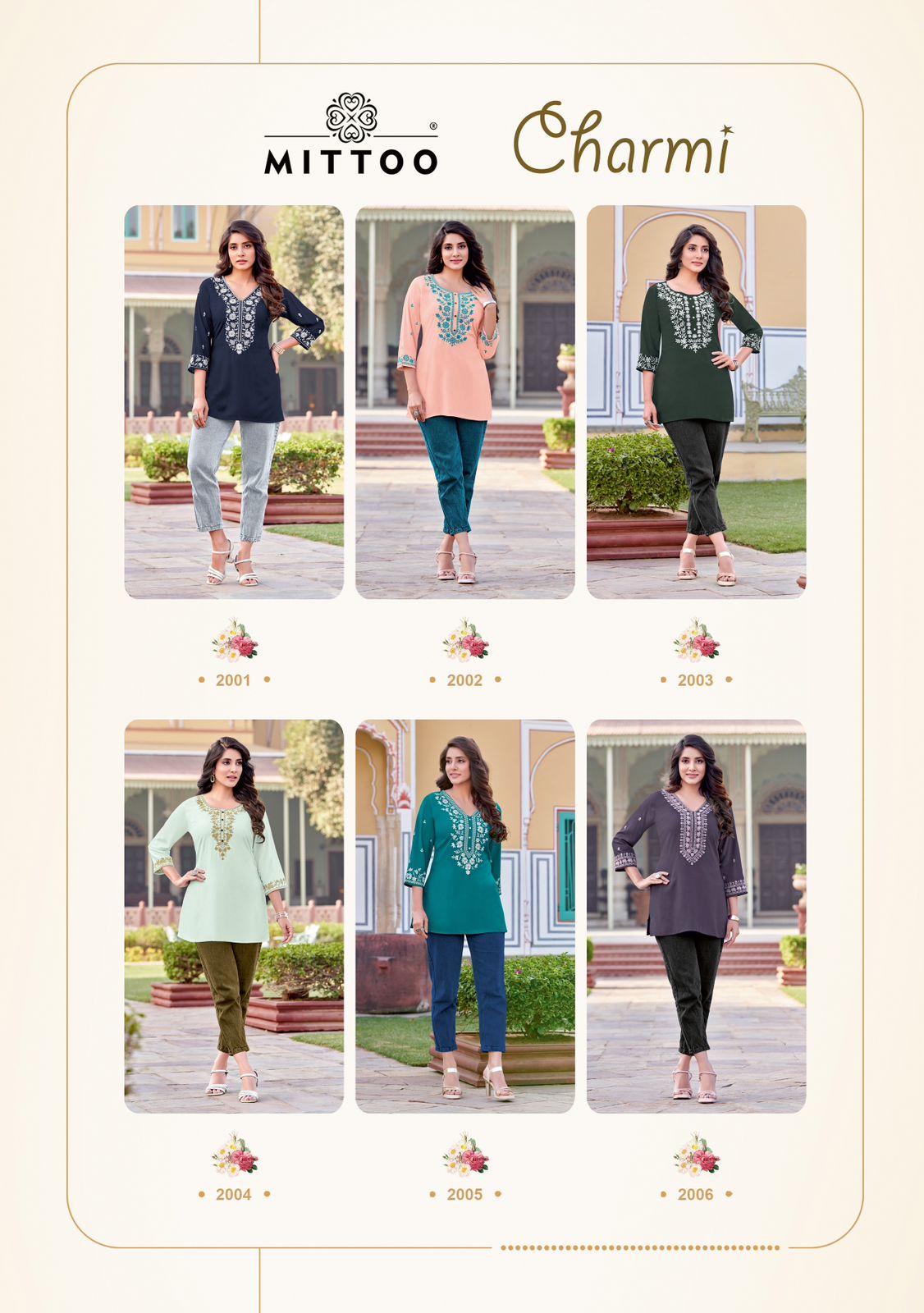 Charmi Mittoo Heavy Rayon Fancy Tops Supplier
