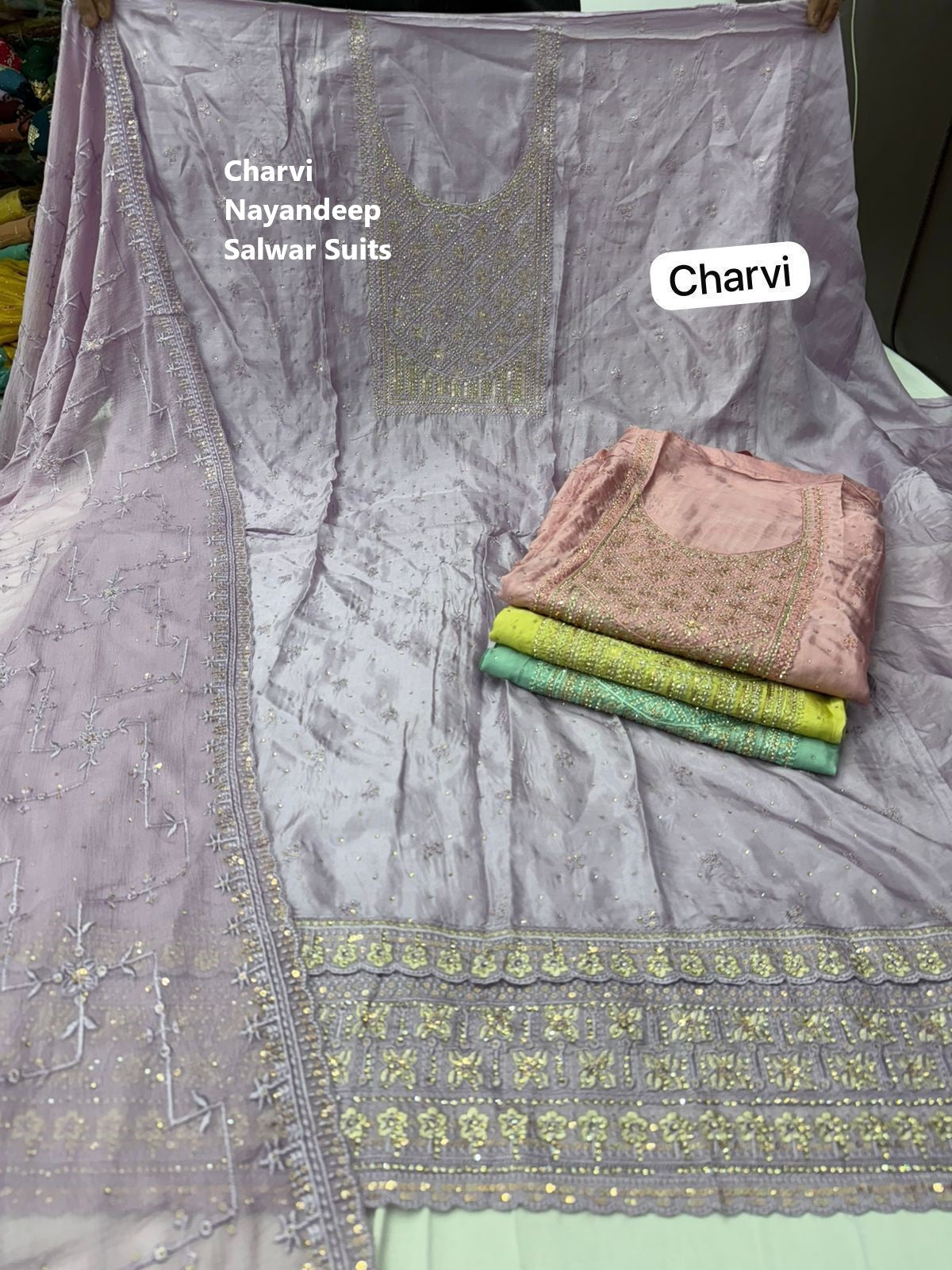 Charvi Nayandeep Viscose Salwar Suits Wholesale Price