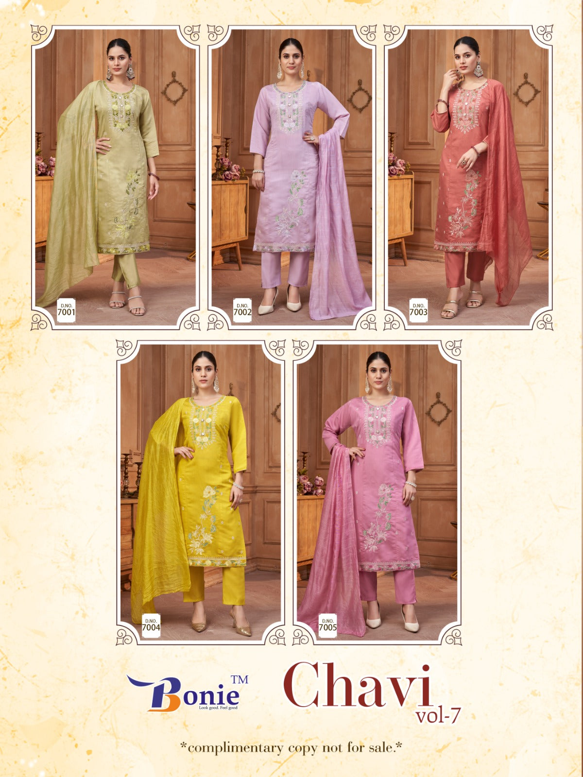 Chavi Vol 7 Bonie Roman Readymade Pant Style Suits Manufacturer Ahmedabad