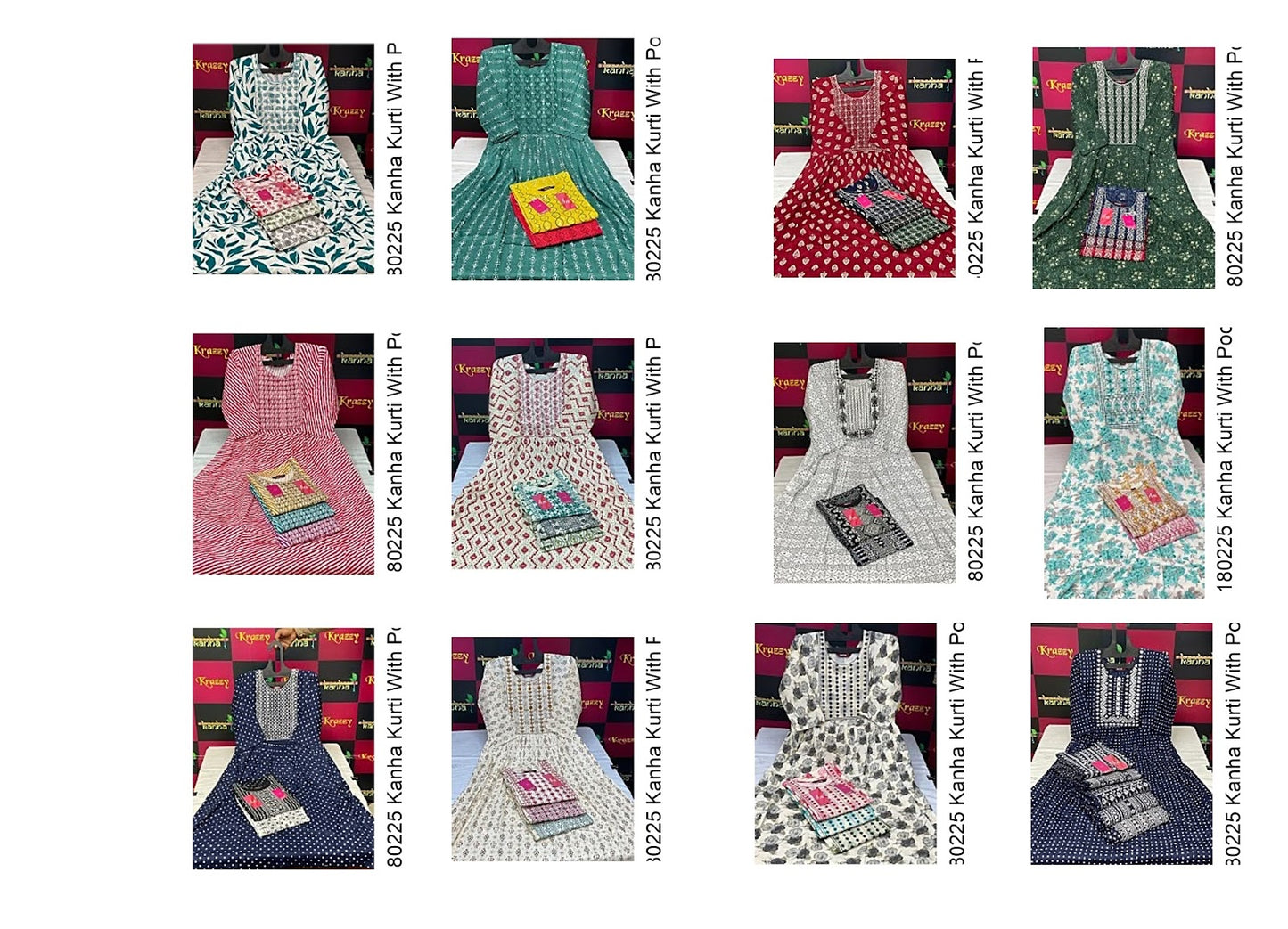 Cherry 180225 Kanha Reyon Kurti With Pocket Supplier