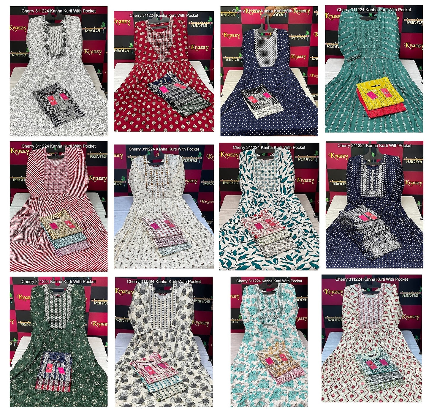 Cherry 311224 Kanha Reyon Kurti With Pocket Supplier Gujarat