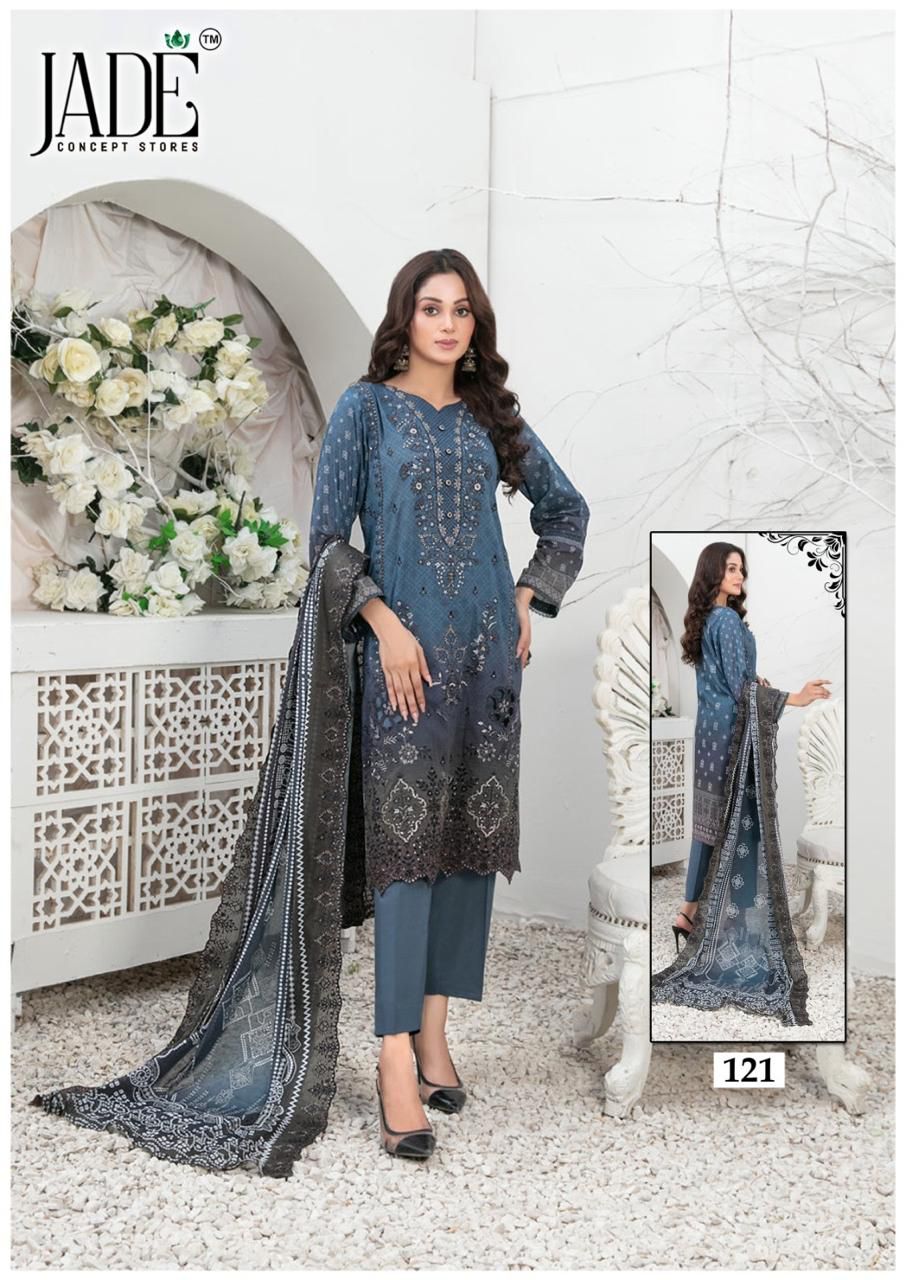 Chevron Vol 13 Exclusive Heavy Cotton Jade Lawn Karachi Salwar Suits Manufacturer Ahmedabad