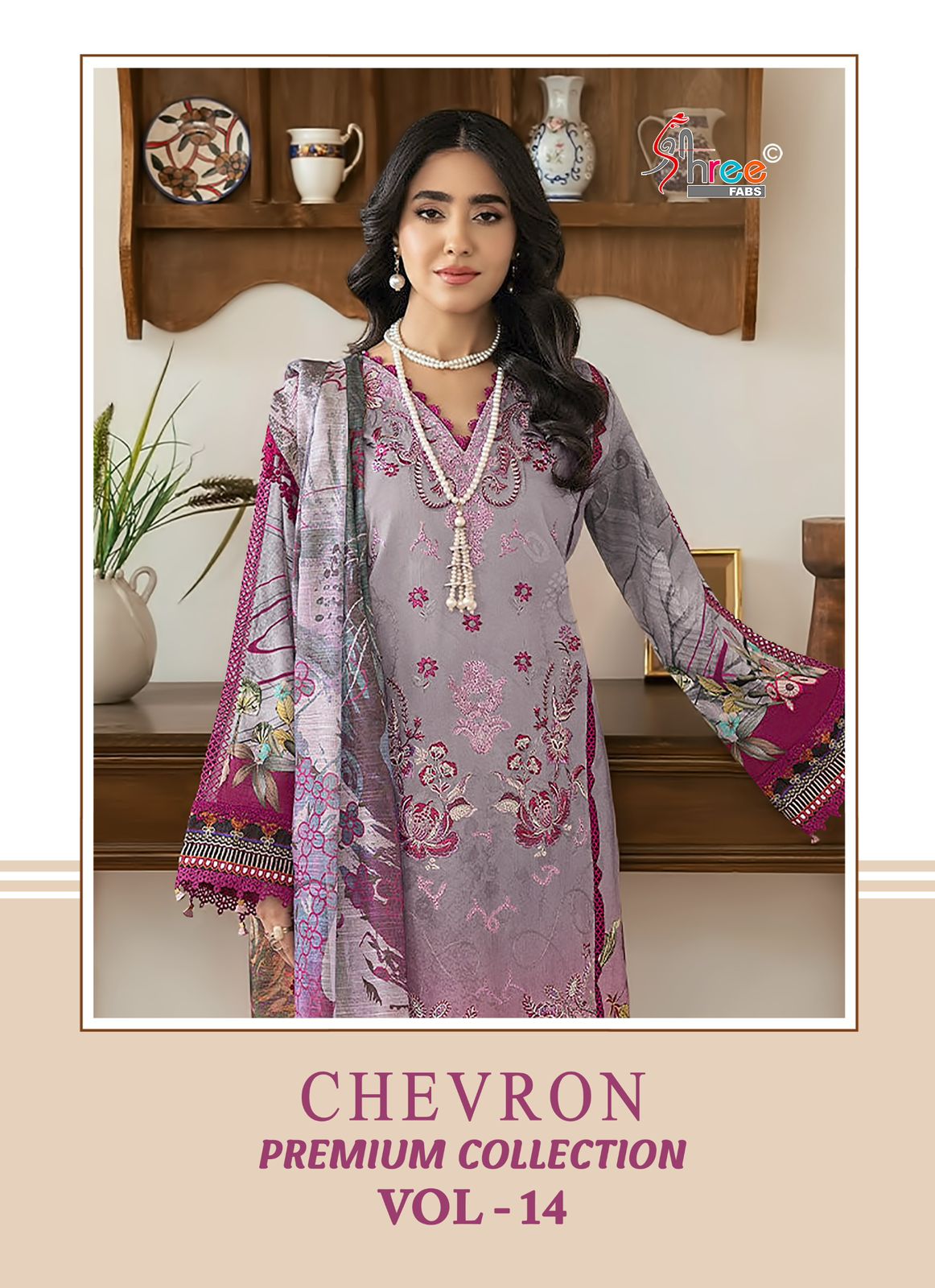 Chevron Vol 14 Premium Collection Shree Fabs Cotton Pakistani Patch Work Suits Exporter