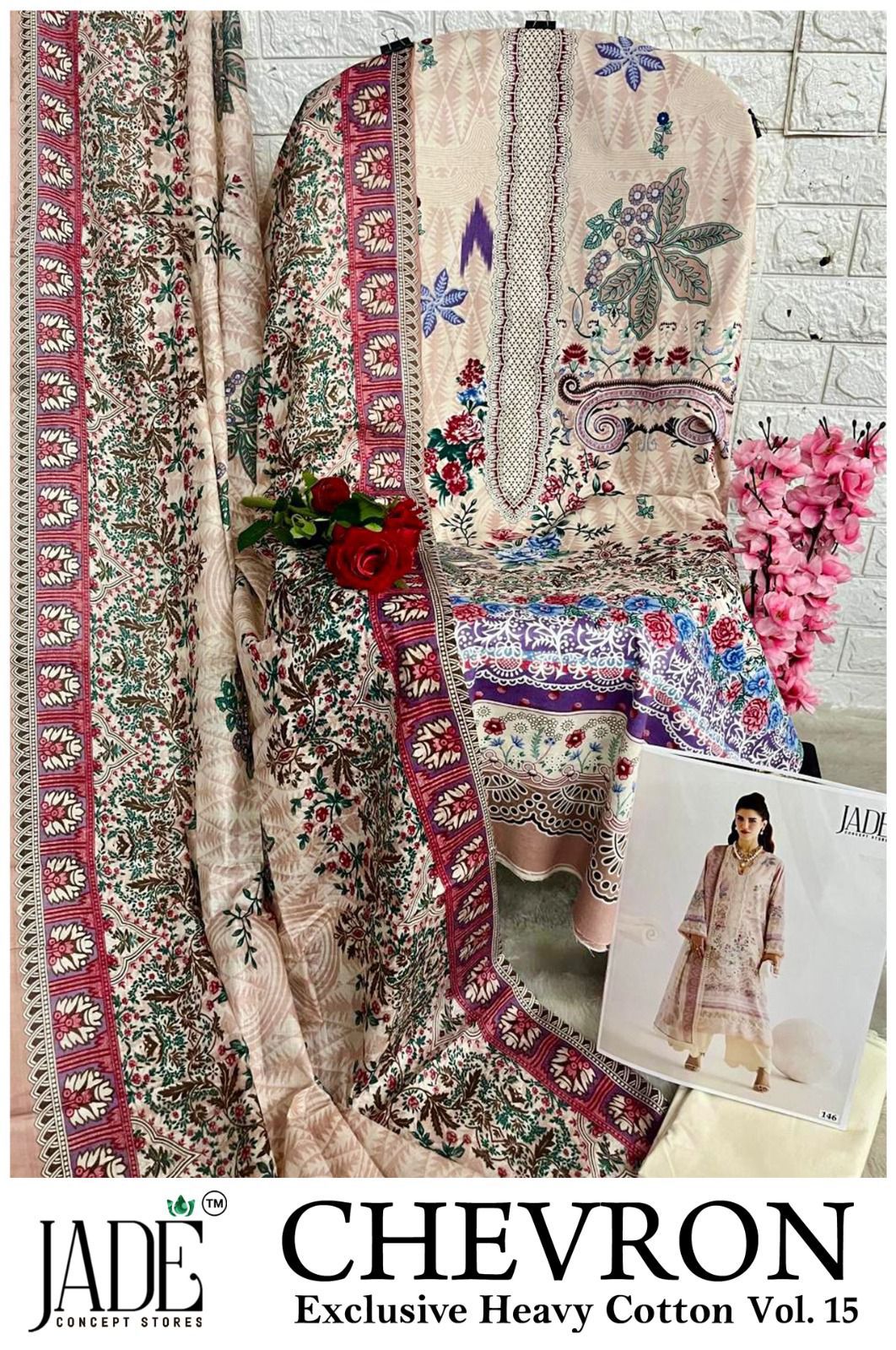 Chevron Vol 15 Jade Karachi Salwar Suits Manufacturer Gujarat