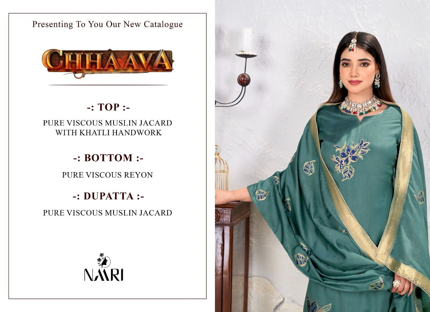 छावा नारी शुद्ध मलमल पैंट स्टाइल सूट निर्माता अहमदाबाद