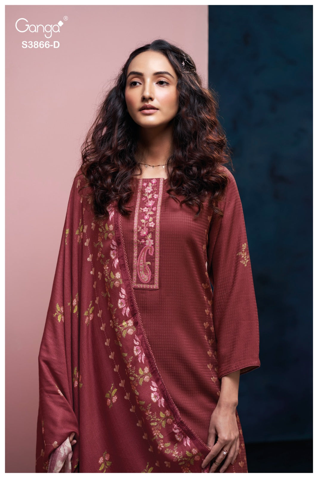 Chiara 3866 Ganga Pashmina Suits Exporter Gujarat