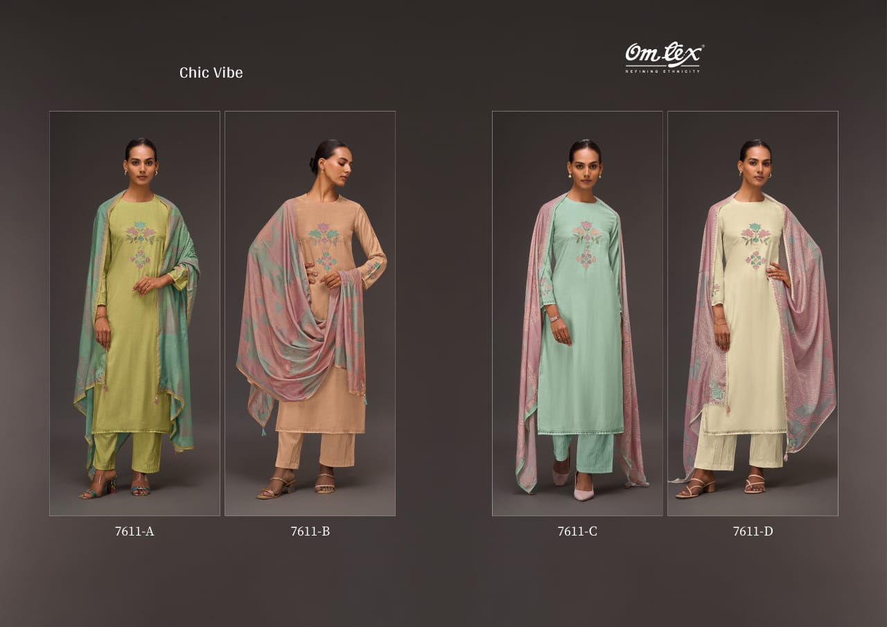 Chic Vibe Omtex Canvas Pant Style Suits Supplier Ahmedabad