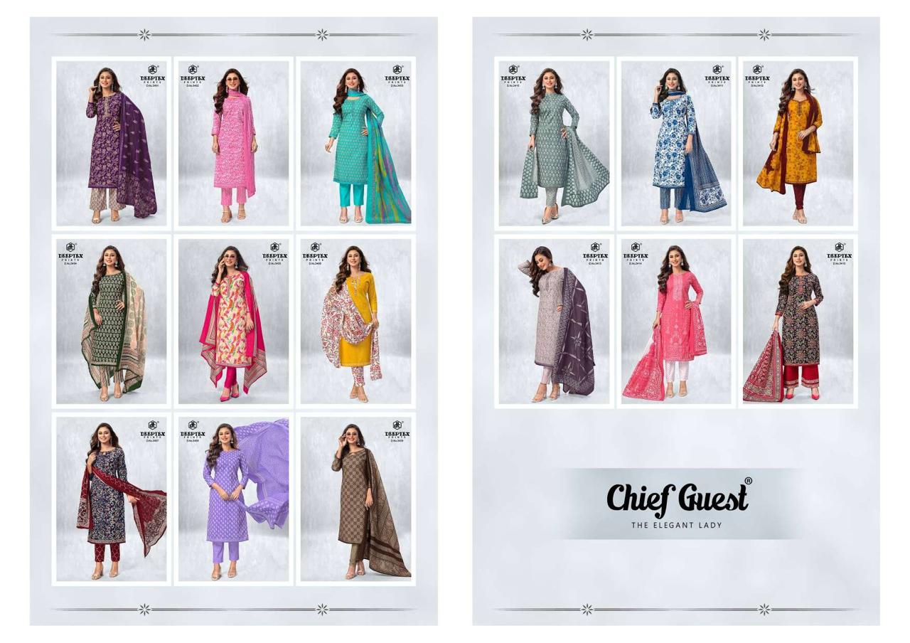 Chief Guest Vol 34 Deeptex Prints Cotton Dress Material Exporter
