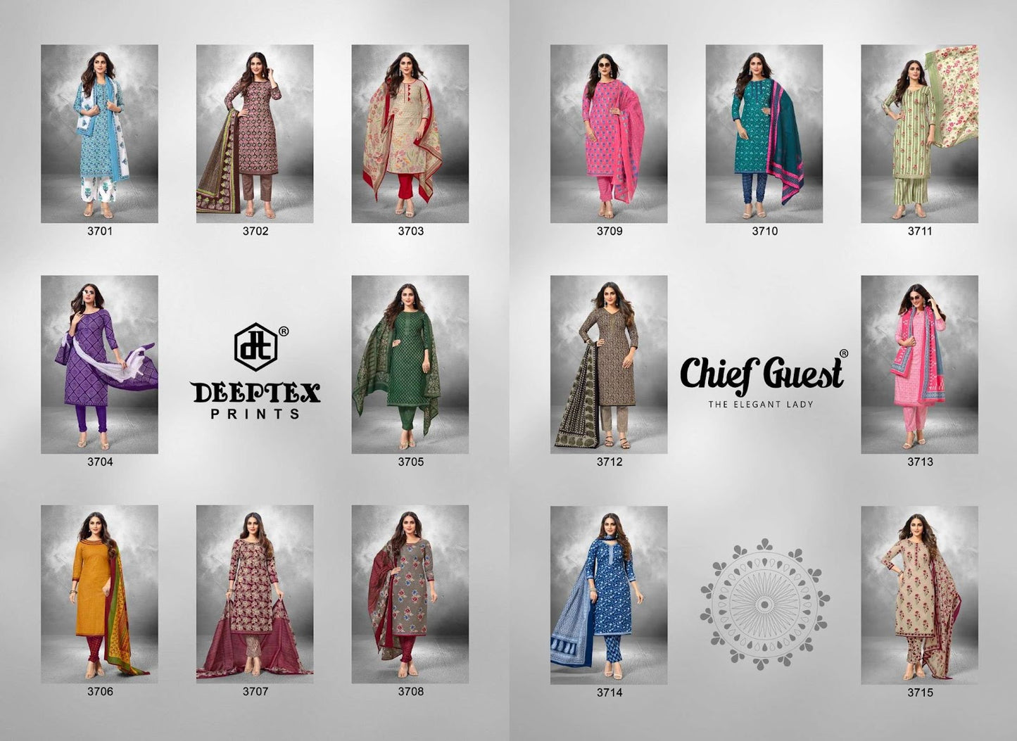 Chief Guest Vol 37 Deeptex Prints Cotton Dress Material Wholesaler