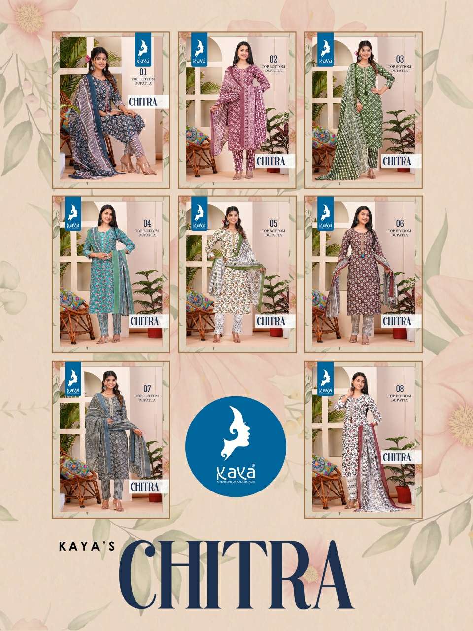 Chitra Kaya Cotton Readymade Pant Style Suits Supplier Ahmedabad