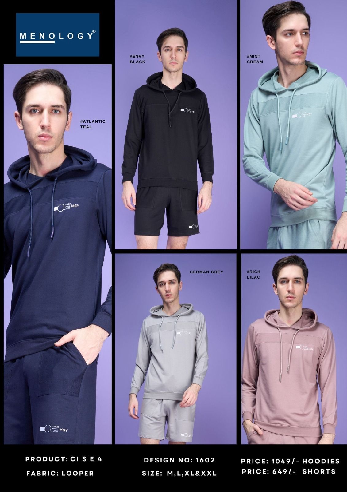 Ci S E4 Menology Looper Mens Co Ord Set Wholesaler India