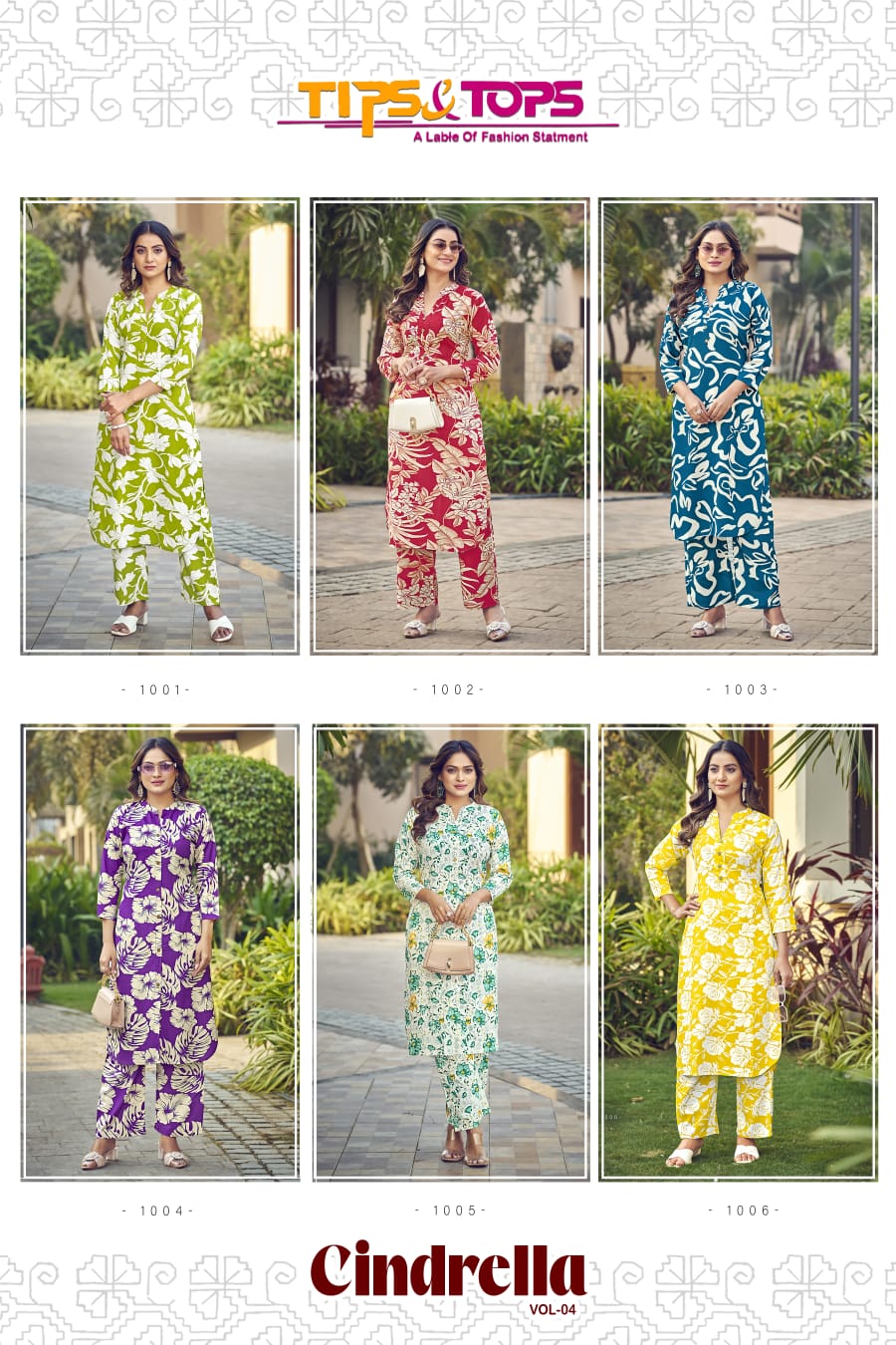 Cinderella Vol 4 Tips Tops Reyon Co Ord Set Wholesale Rate