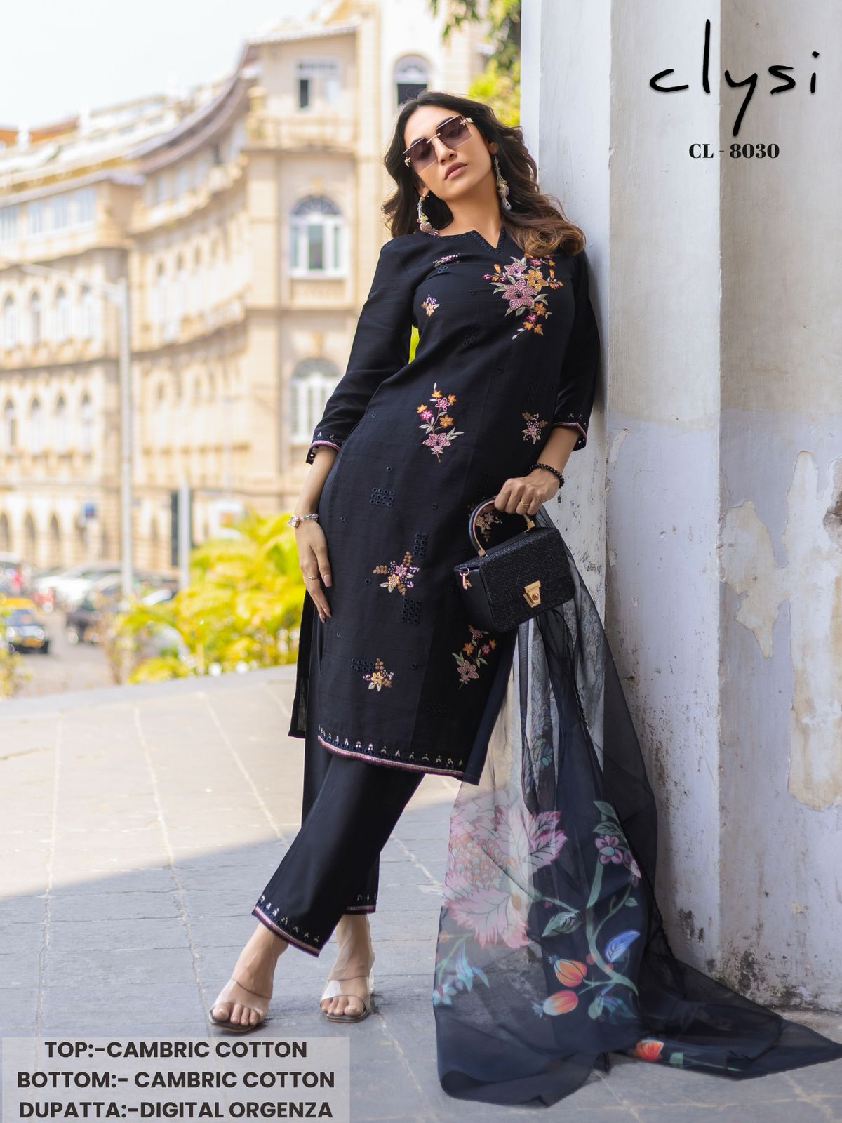 Cl 8029-8030 Clysi Cambric Cotton Readymade Pant Style Suits Wholesale Price