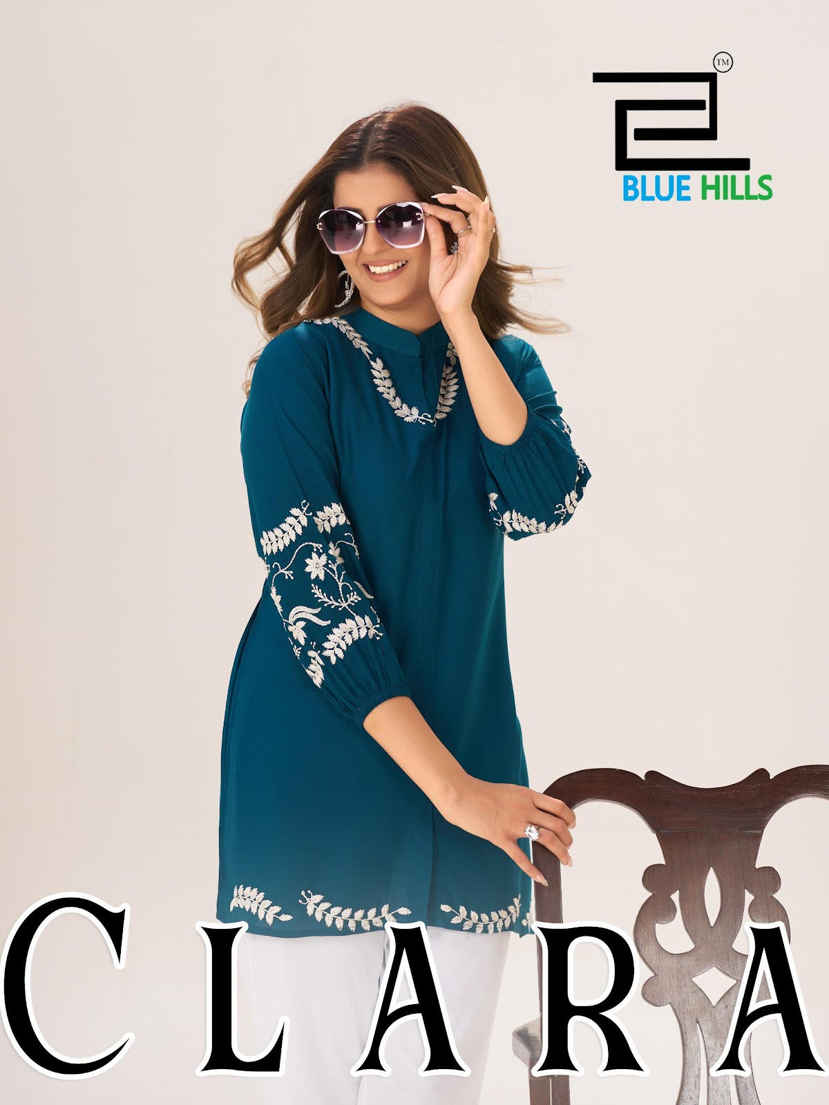 Clara Blue Hills Rayon 14Kg Fancy Tops Wholesaler Ahmedabad