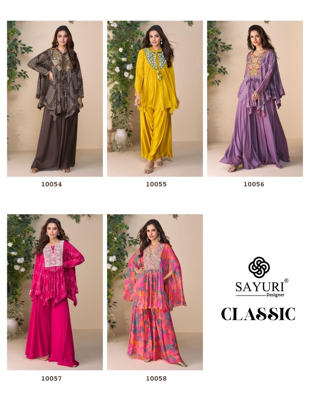 Classic Sayuri Chinon Silk Top Bottom Set Manufacturer Gujarat