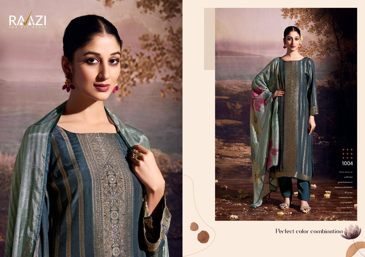 Classy Attire Rama Fashions Raazi Pure Bemberg Pant Style Suits Wholesale Rate