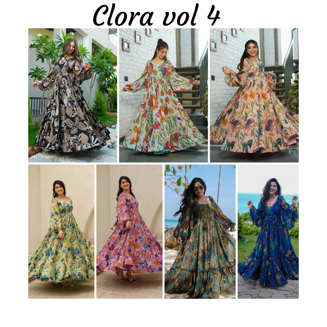 Clora Vol 4 Lucaya One Piece Gown Exporter India – Kavya Style Plus