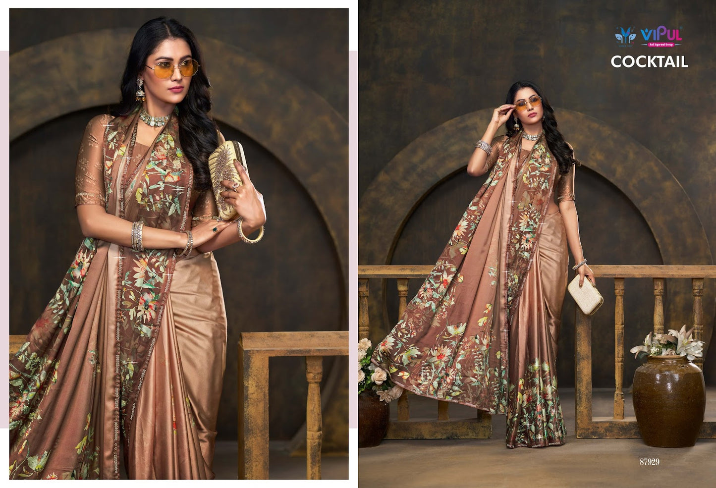 Cocktail 87921 To 87929 Vipul Silk Sarees Wholesale
