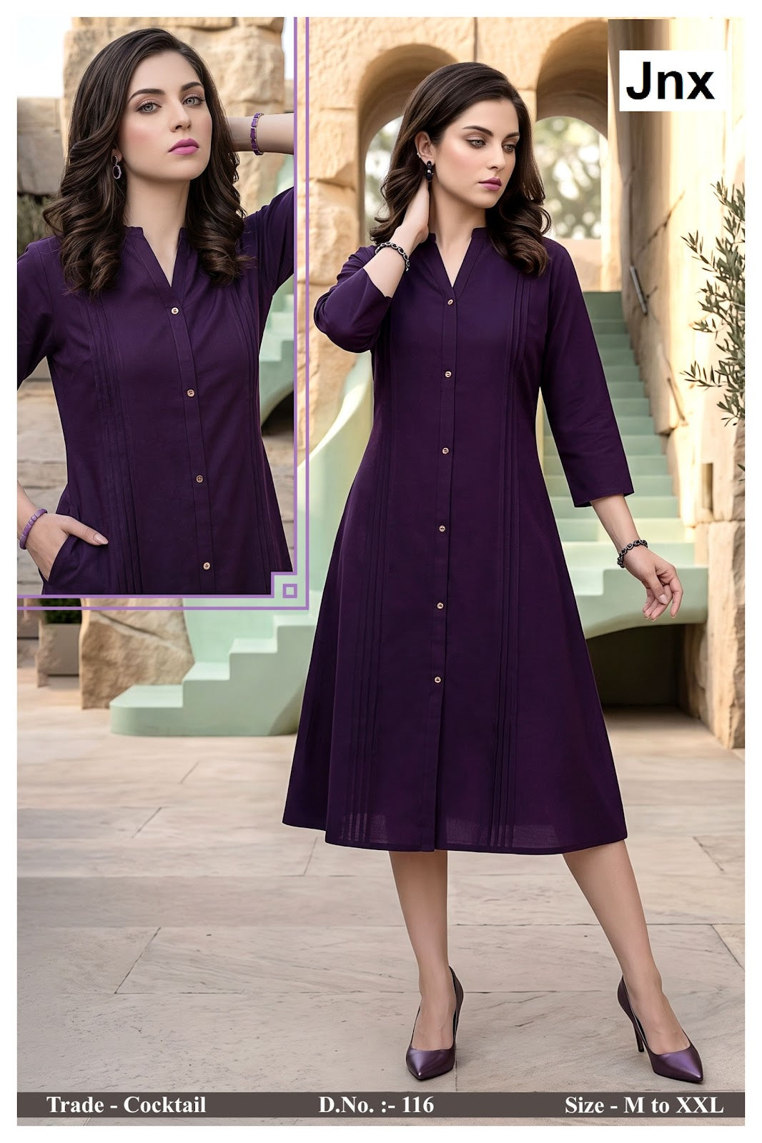 Cocktail Jnx Rayon 22Kg A-Line Kurti Exporter Ahmedabad