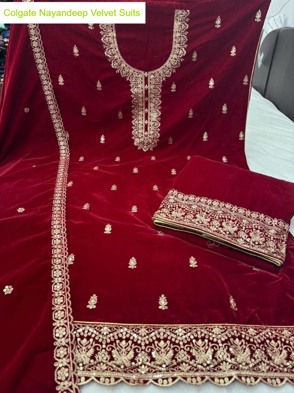 Colgate Nayandeep Velvet Suits Supplier
