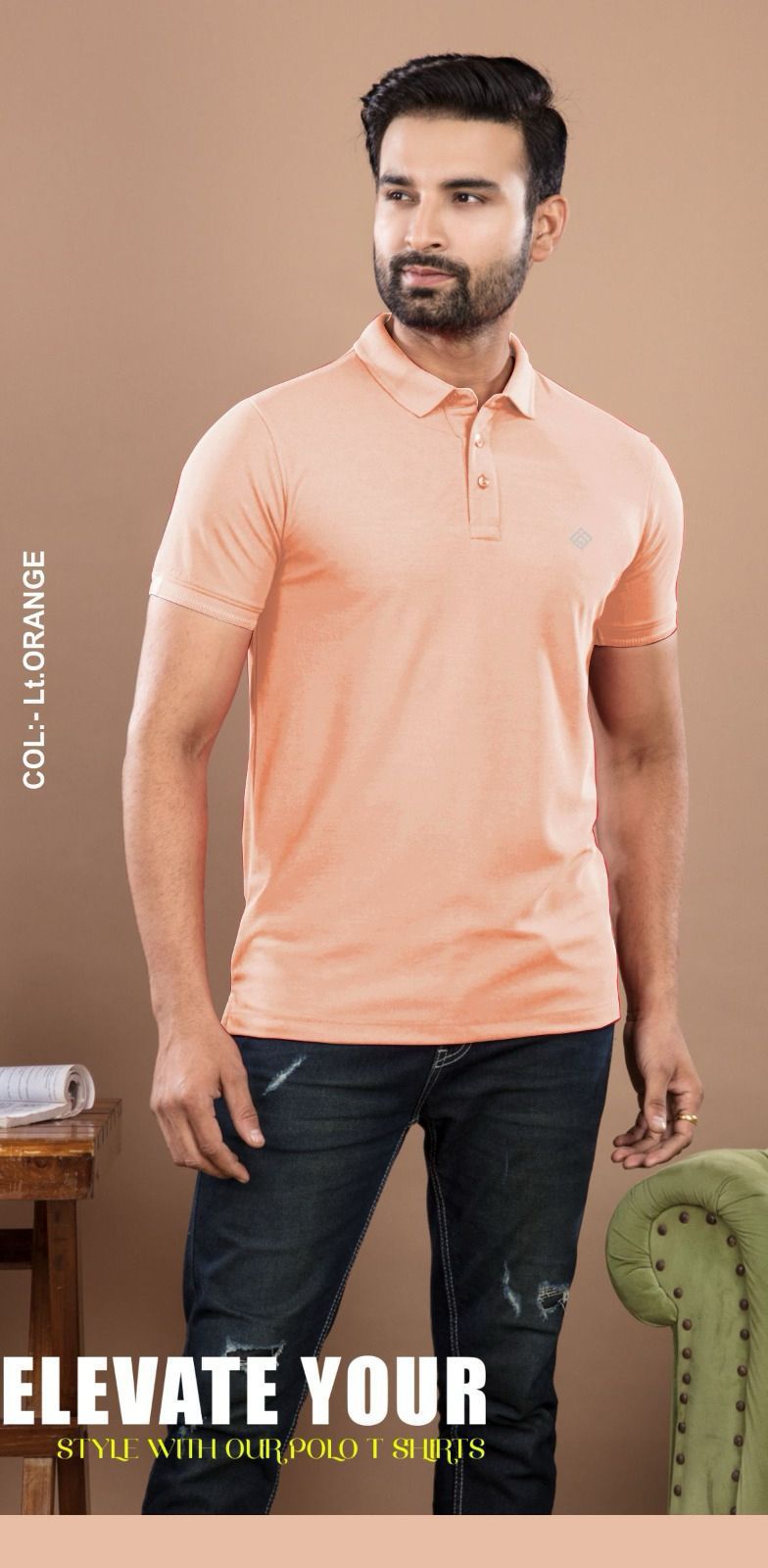 Collar Style Lf 334 4 Four Squares Imported Mens Tshirts Wholesaler India