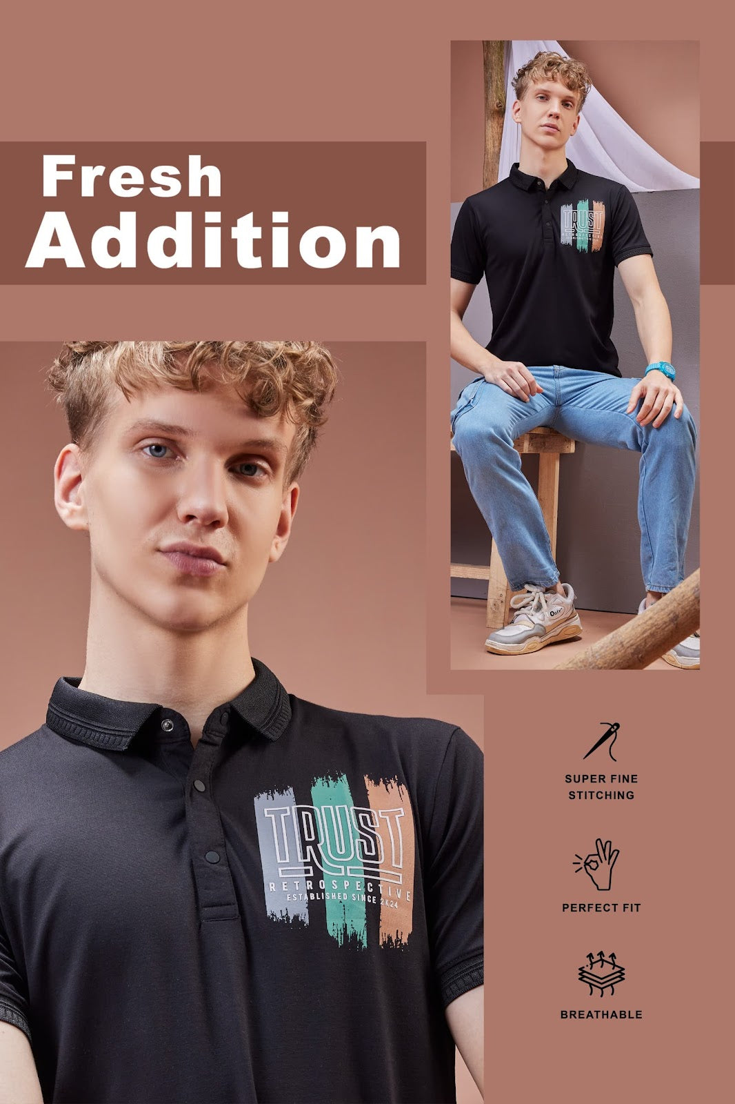 Collar Style Vol 5736 B Rare Urban Tencil Lycra Mens Tshirts Wholesale Price