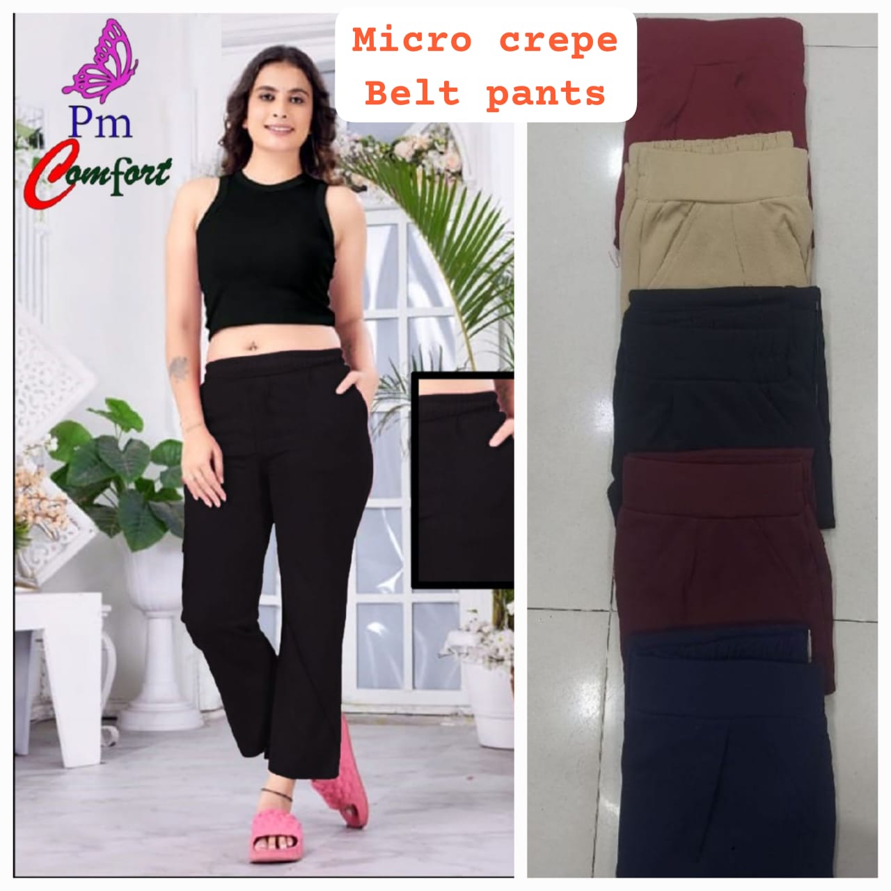 Comfort Hanso Crepe Women Pants Wholesale