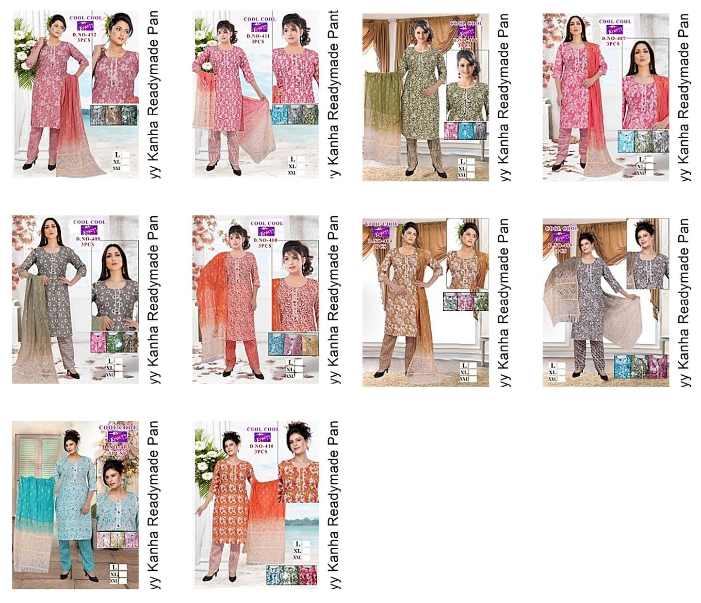 Cool Cool Krazyy Kanha Two Tone Cotton Readymade Pant Style Suits Exporter