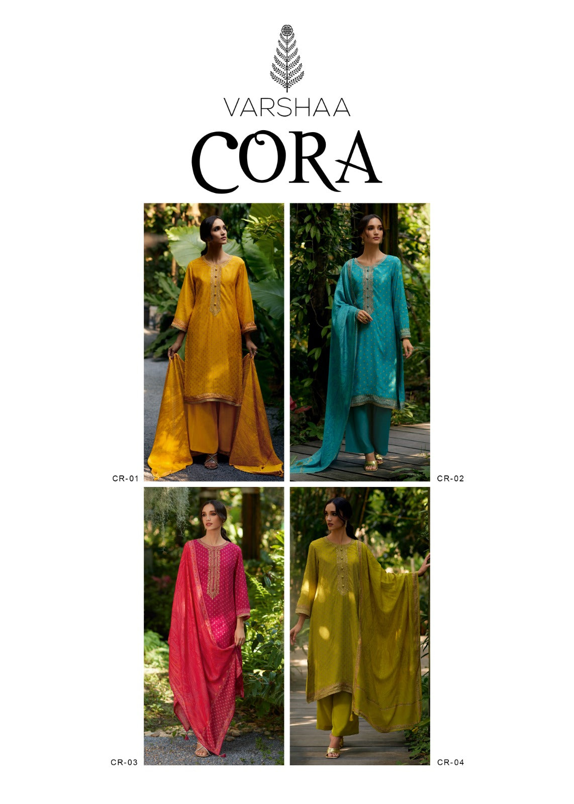 Cora Varshaa Viscose Muslin Pant Style Suits Wholesale Rate