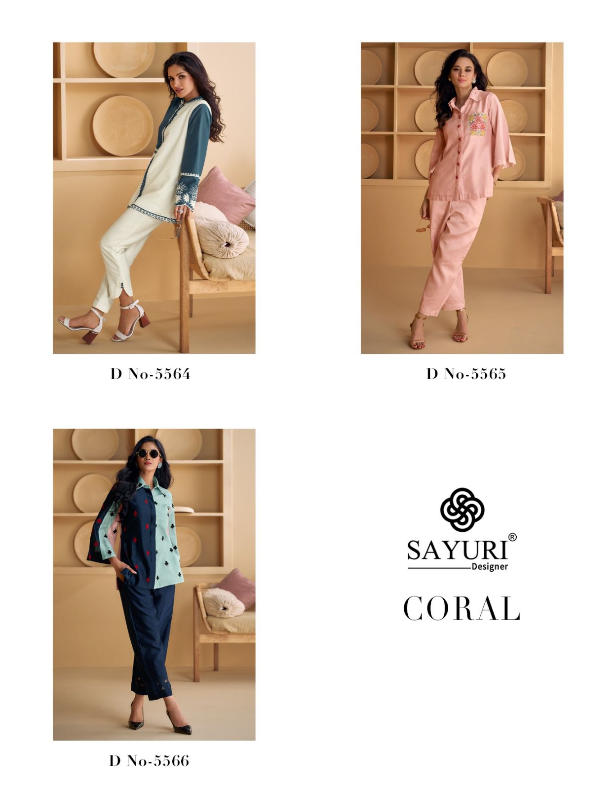Coral Sayuri Silk Co Ord Set Manufacturer Ahmedabad