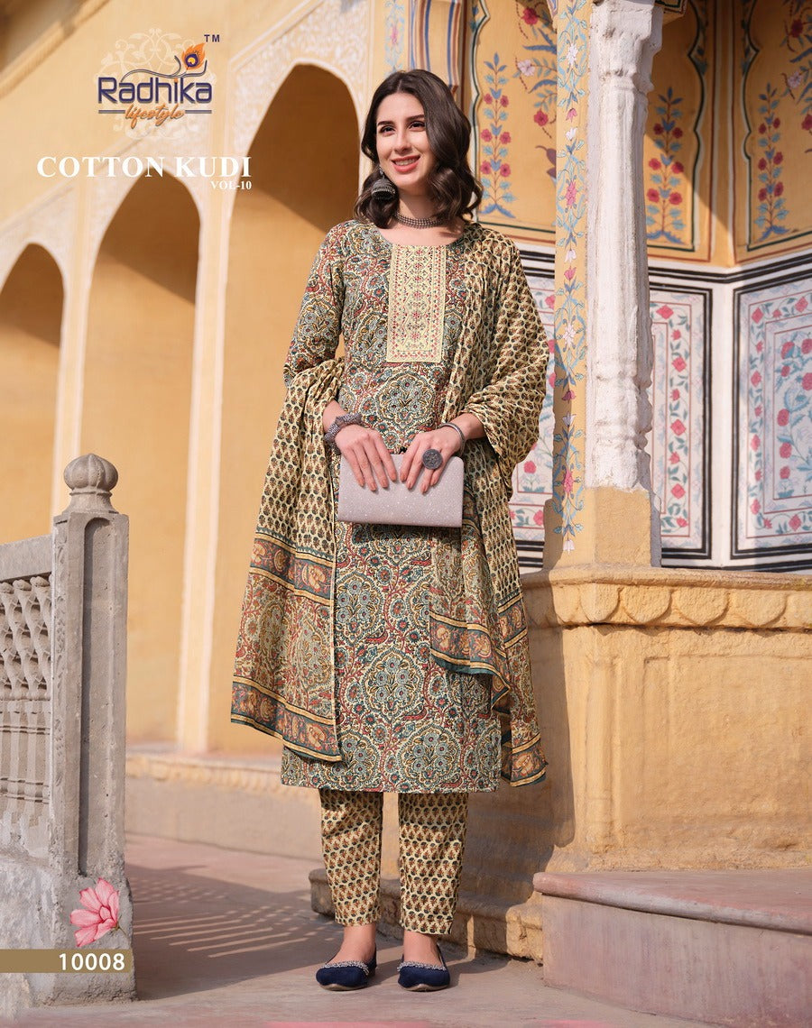 Cotton Kudi Vol 10 Radhika Lifestyle Cotton Readymade Pant Style Suits