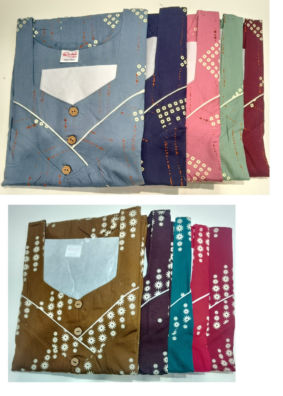 Cotton 111024 Ruchee Fashion Night Gowns Supplier Ahmedabad