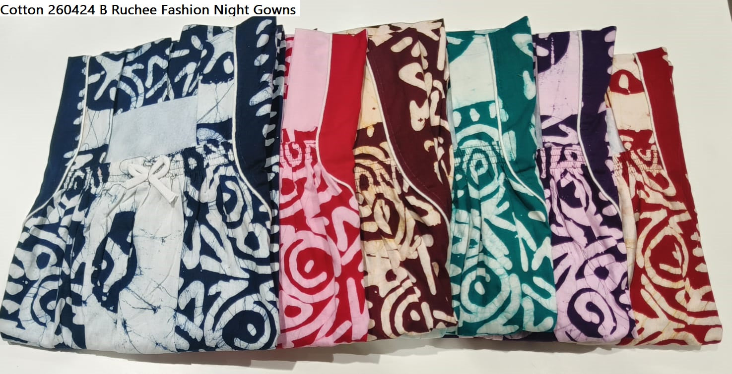 Cotton 260424 B Ruchee Fashion Batik Night Gowns