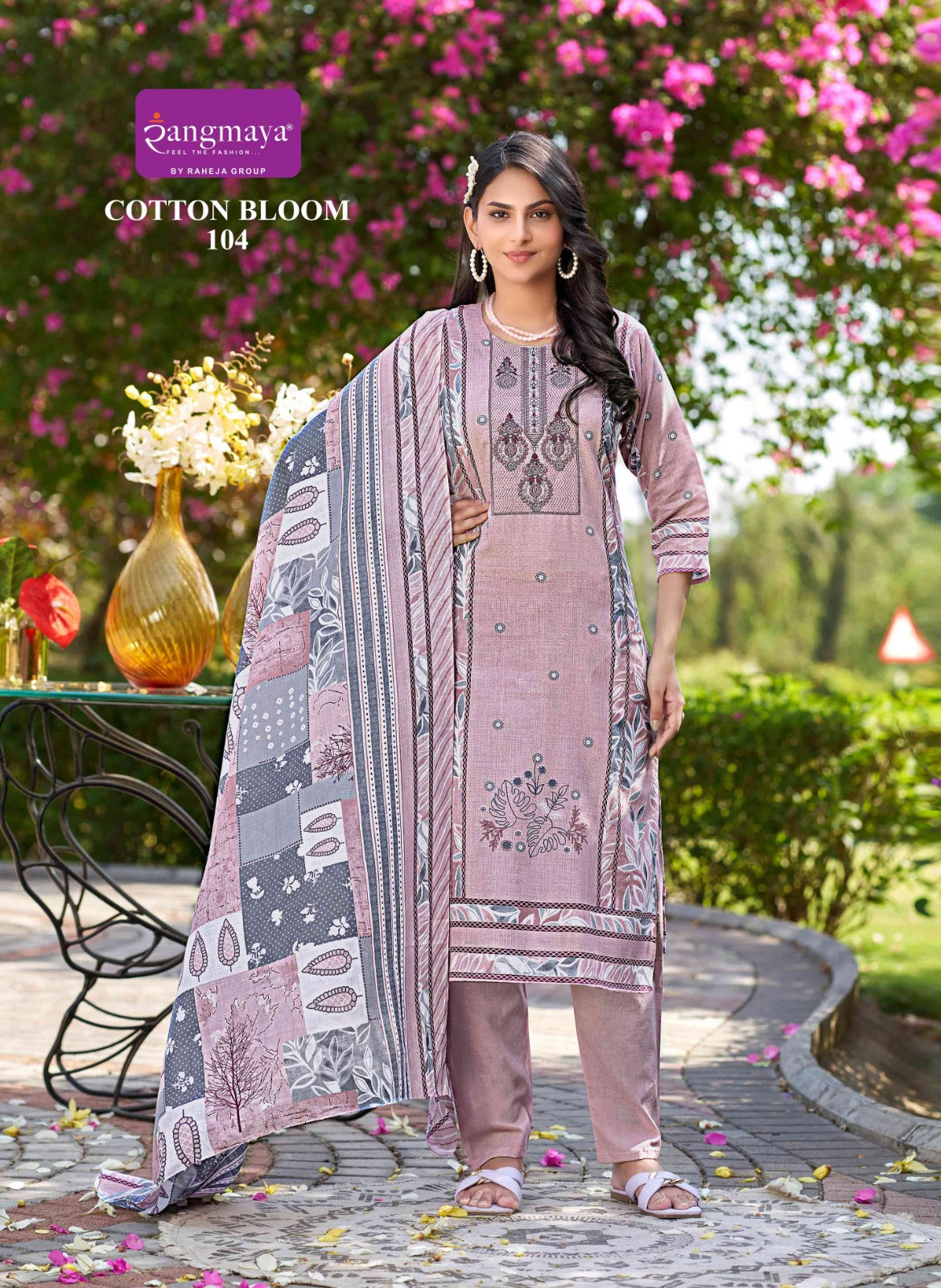 Cotton Bloom Rangmaya Readymade Pant Style Suits Wholesale Price