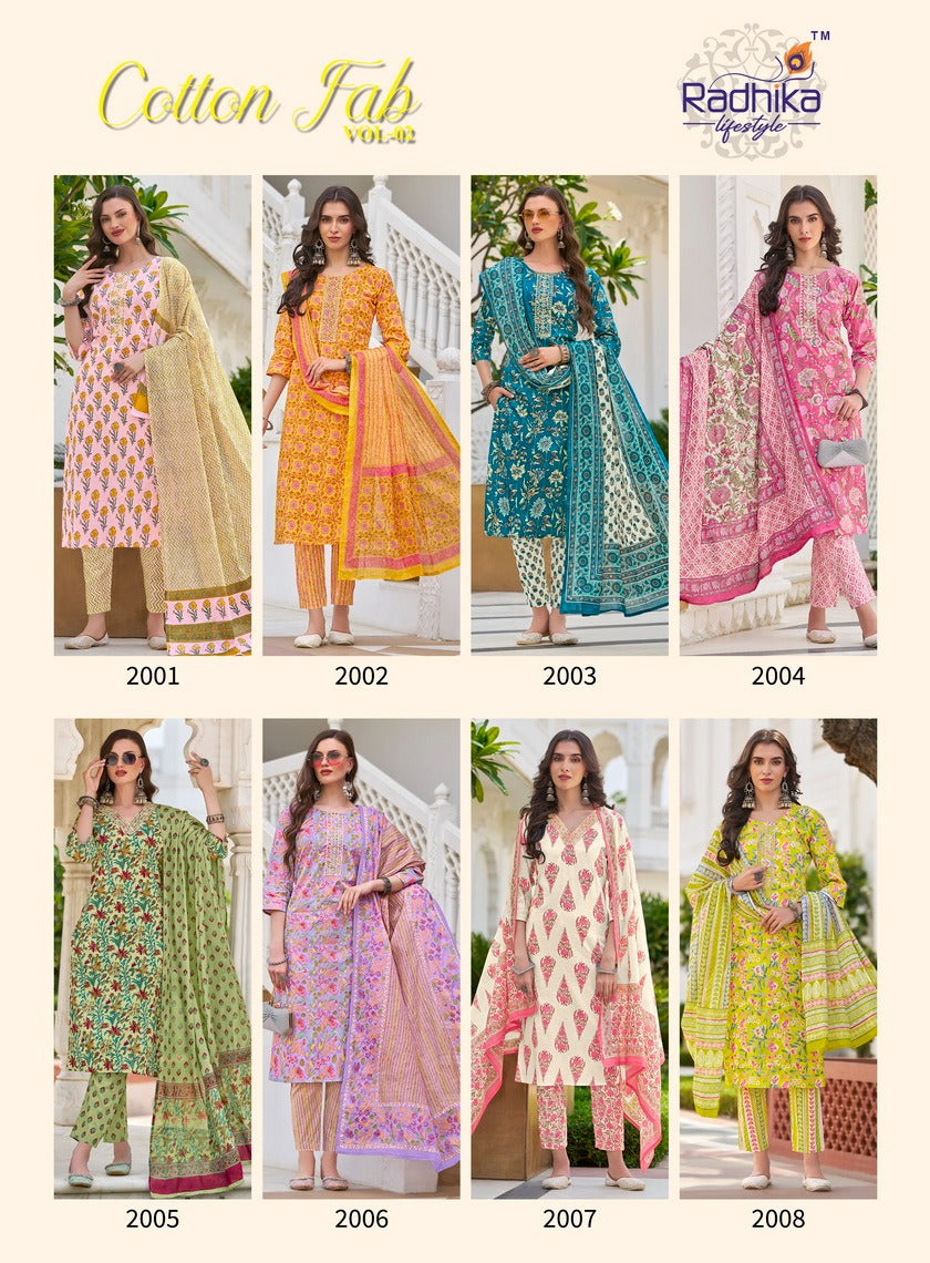 Cotton Fab Vol 2 Radhika Lifestyle Readymade Cotton Pant Suits Exporter