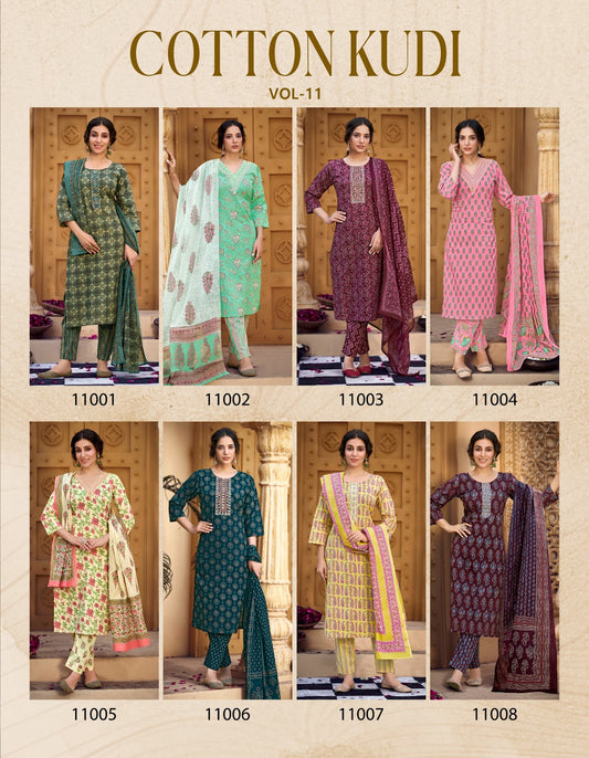 Cotton Kudi Vol 11 Radhika Lifestyle Readymade Pant Style Suits