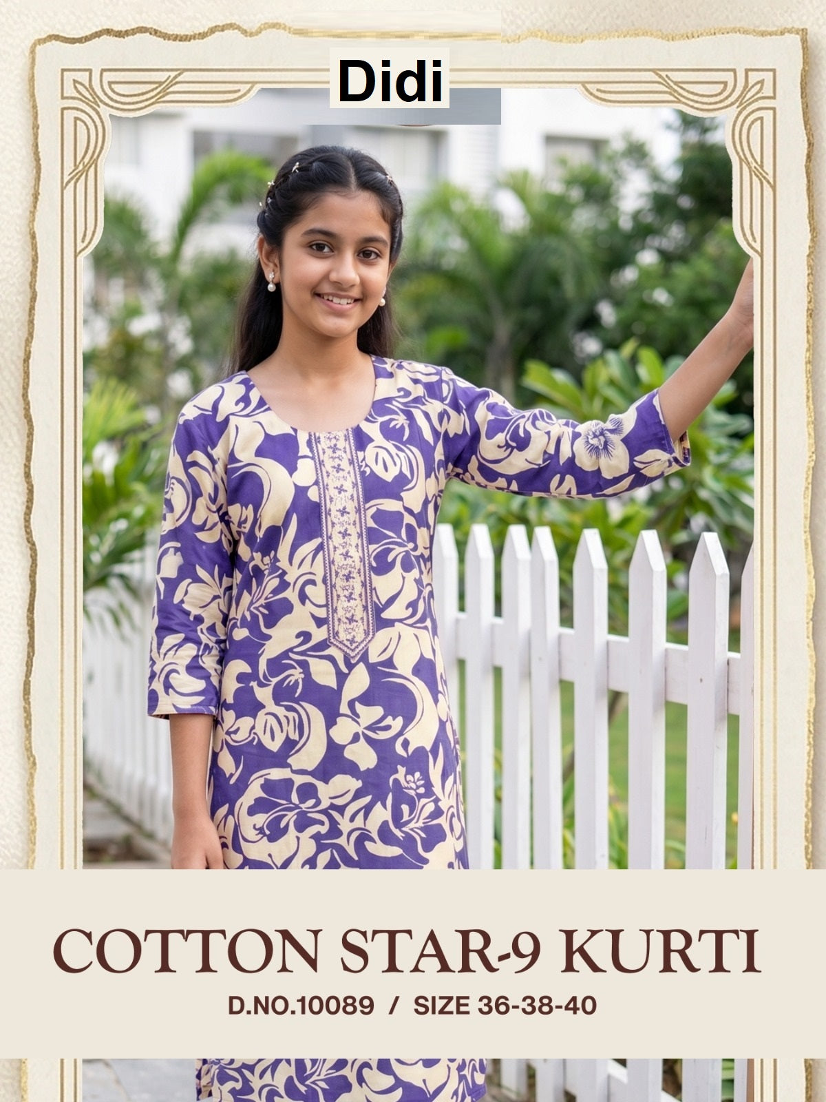 Cotton Star 9 Dn 10089 Didi Rayon Girls Kurti Manufacturer India