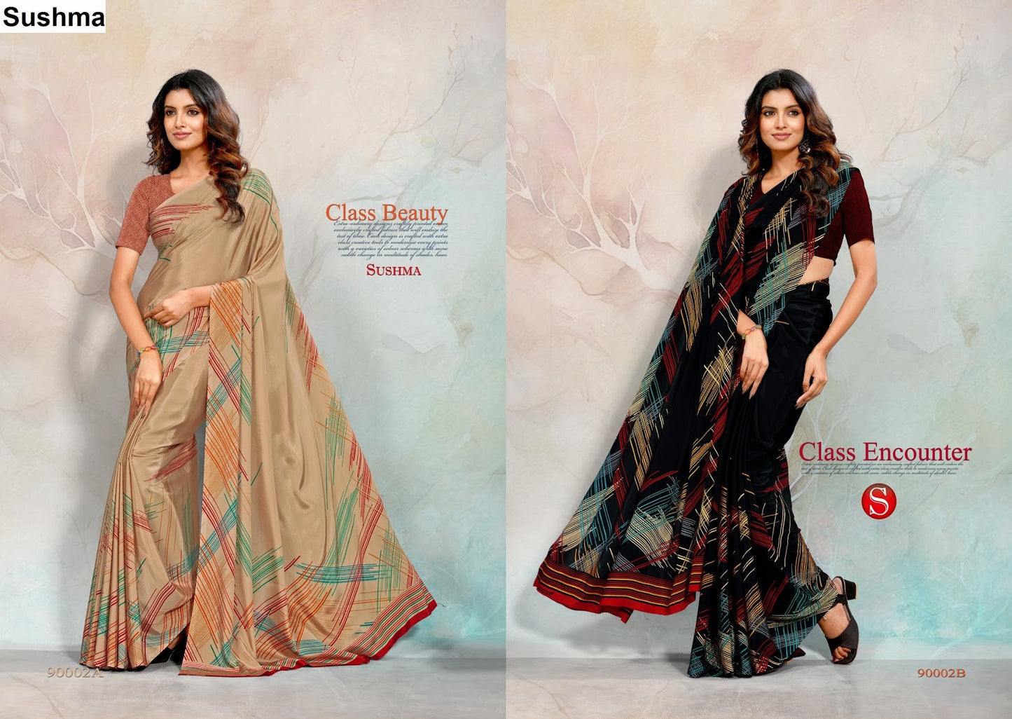 Crape Cultuer Sushma Sarees Wholesale