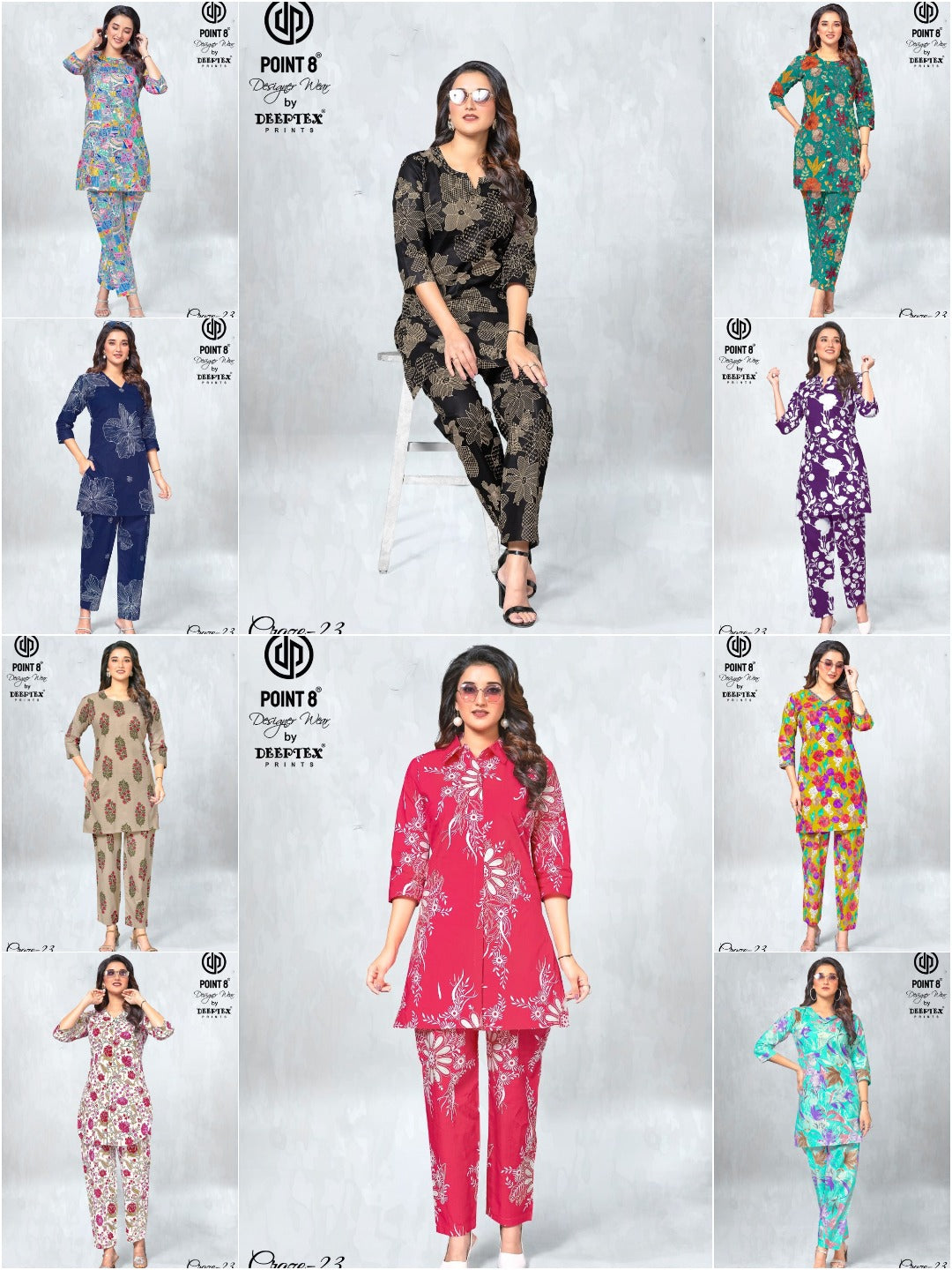 DESCETE　5L Craze 23 Vol 5 Deeptex Prints Cotton Co Ord Set Wholesale Rate