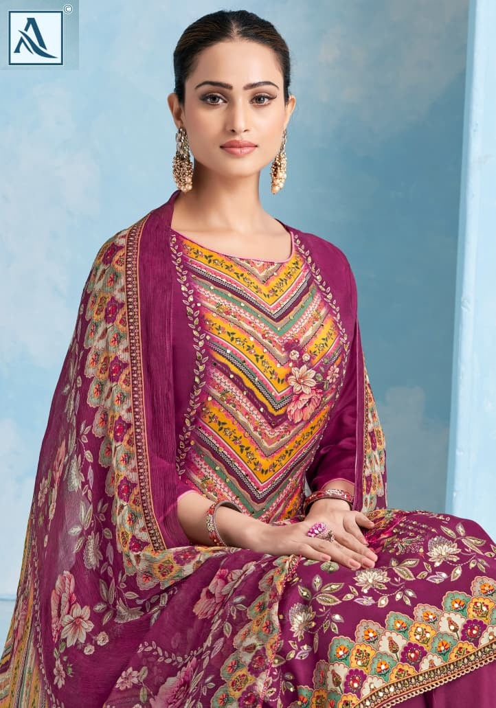 Crazy Edition 3 Alok Viscose Muslin Karachi Salwar Suits Exporter Gujarat