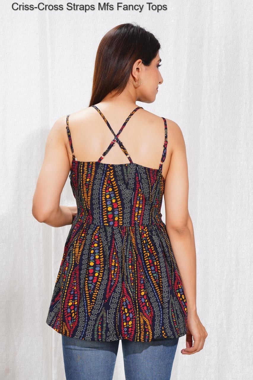Criss-Cross Straps Mfs Cotton Fancy Tops Exporter India