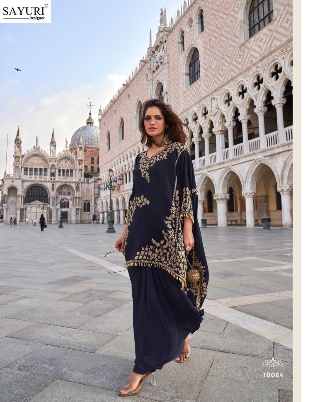 Crown Sayuri Crepe Indo Western Pair Exporter Gujarat