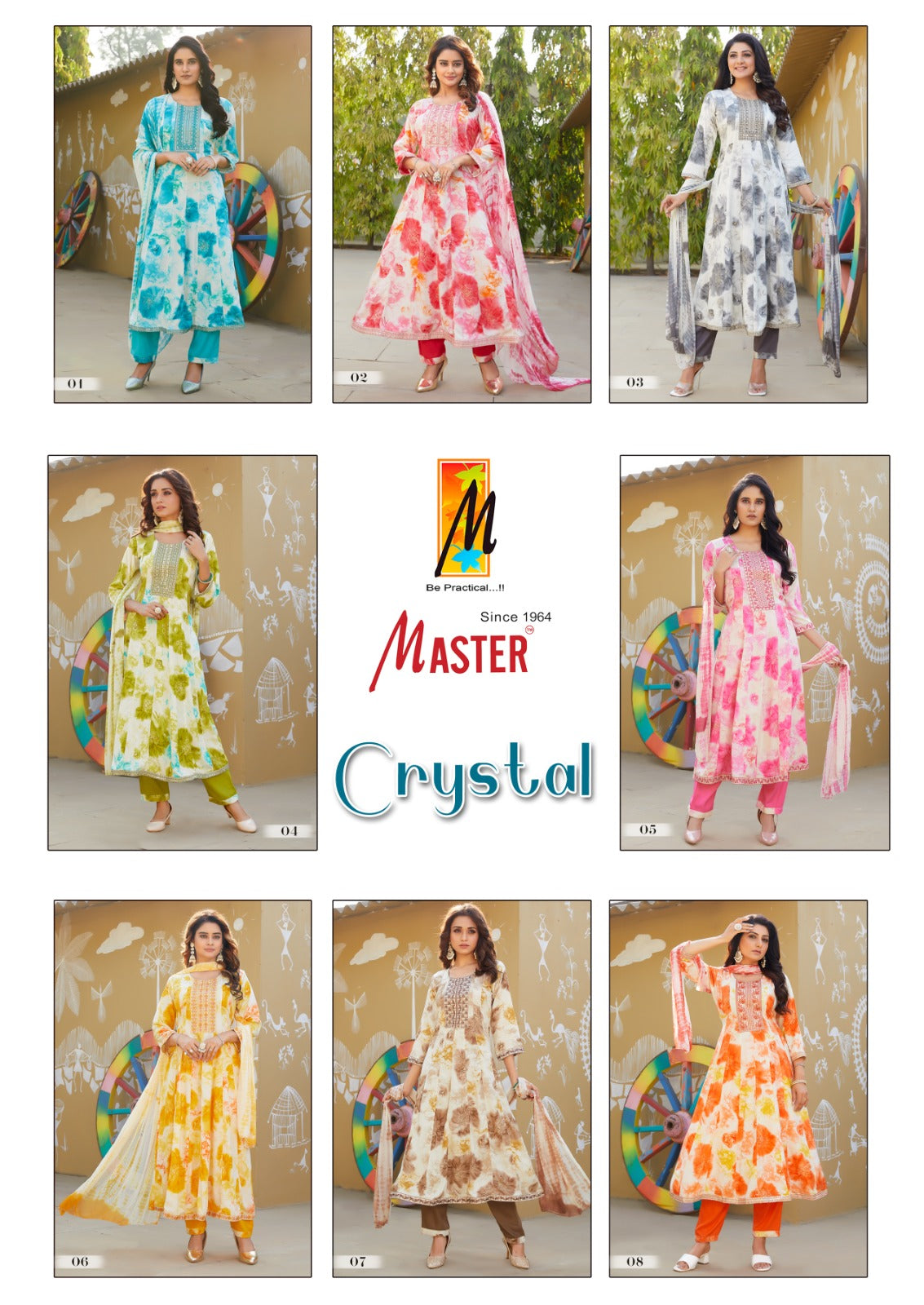 Crystal Master Rayon Readymade Anarkali Suits