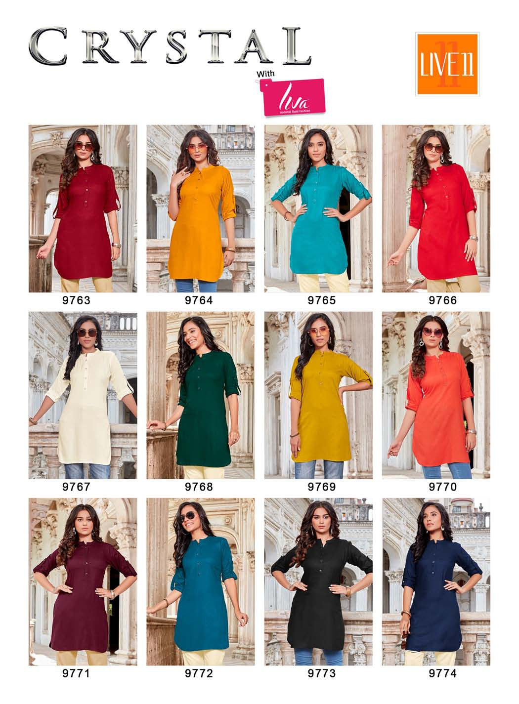 Crystal Valas Rayon Short Kurtis Exporter Gujarat
