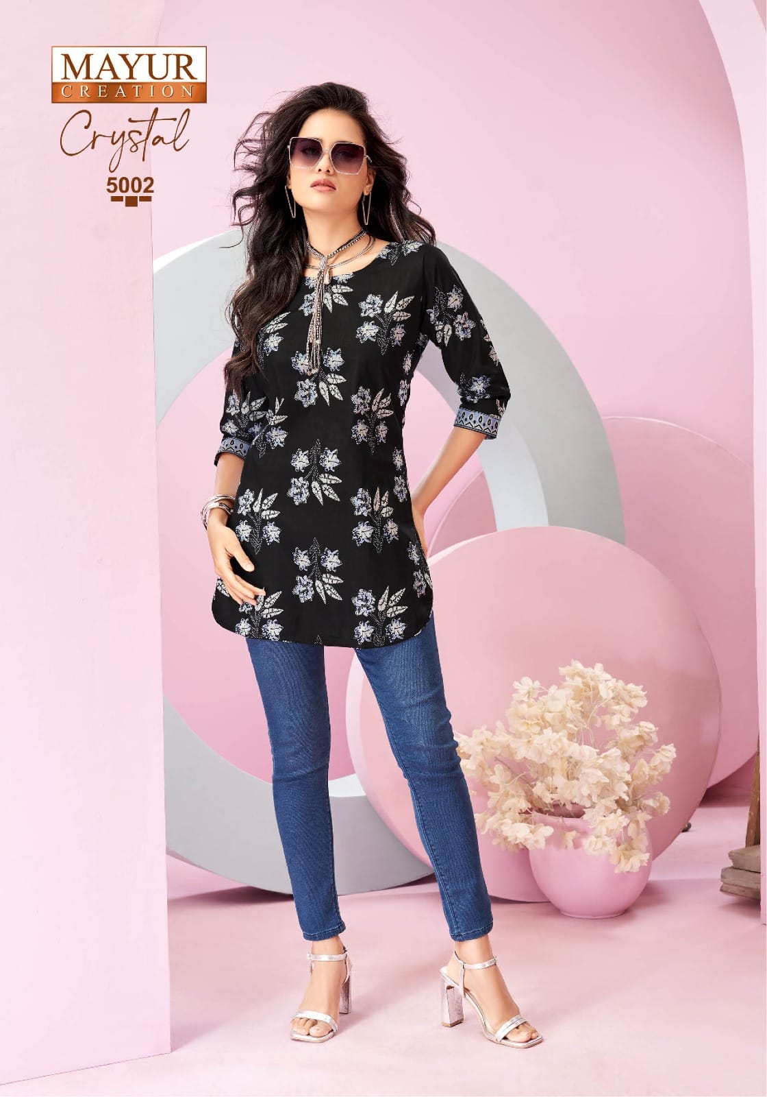 Crystal Vol 5 Mayur Creation Poplin Cotton Short Kurtis Supplier India
