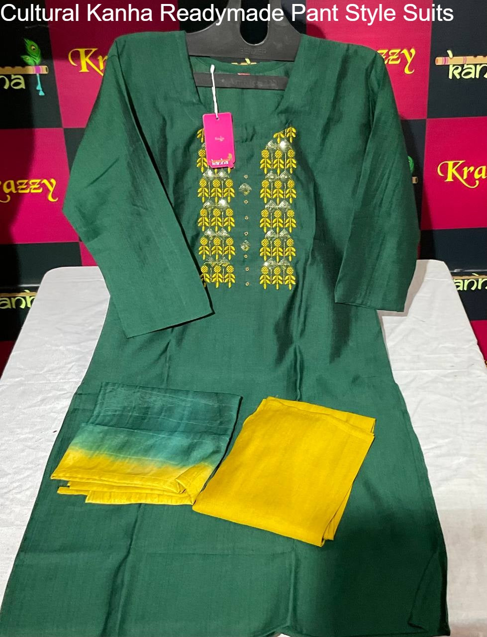 Cultural Kanha Vetican Readymade Pant Style Suits Supplier