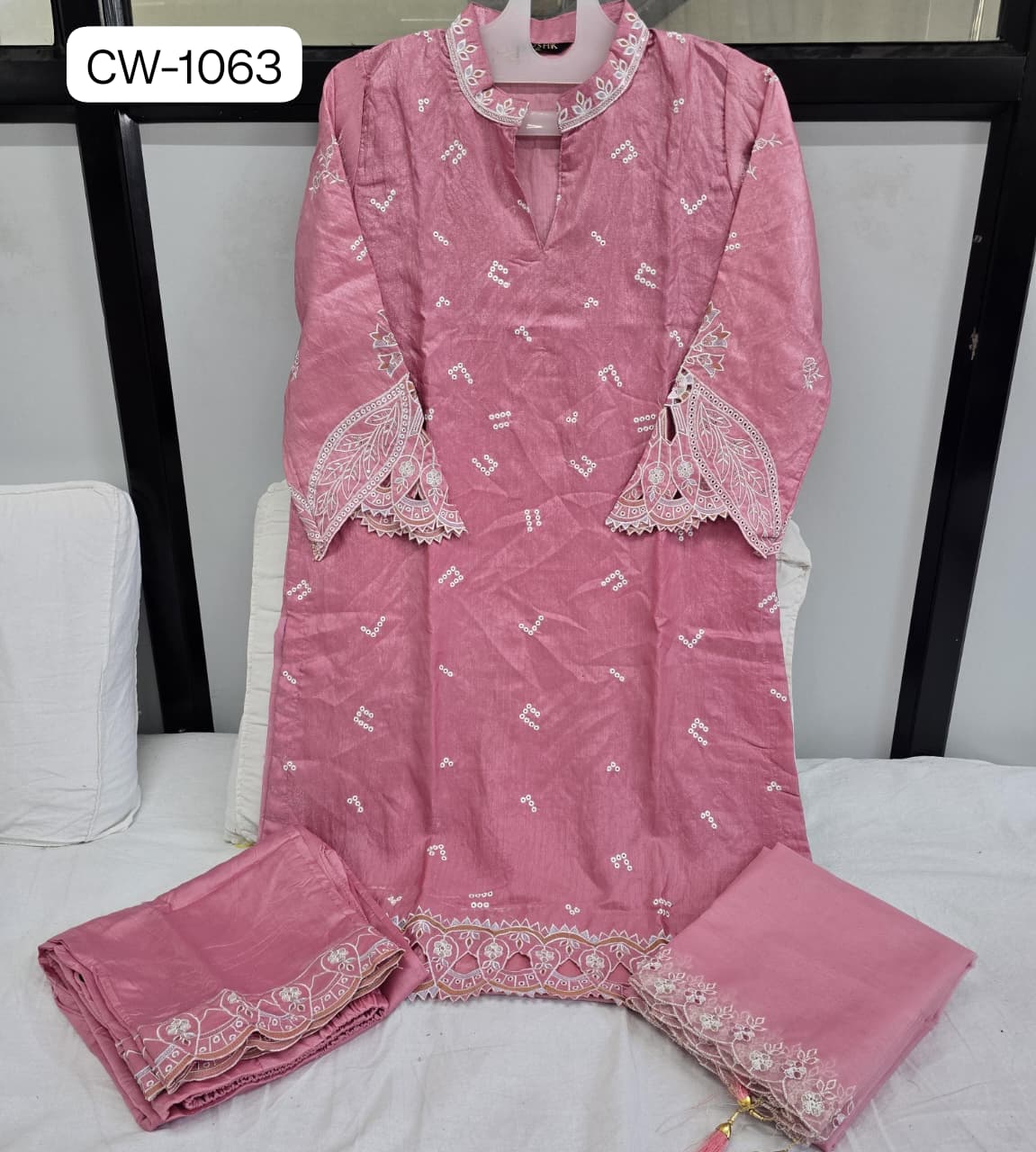 Cw 1063 Mushk Satin Pakistani Readymade Suits Wholesale Price