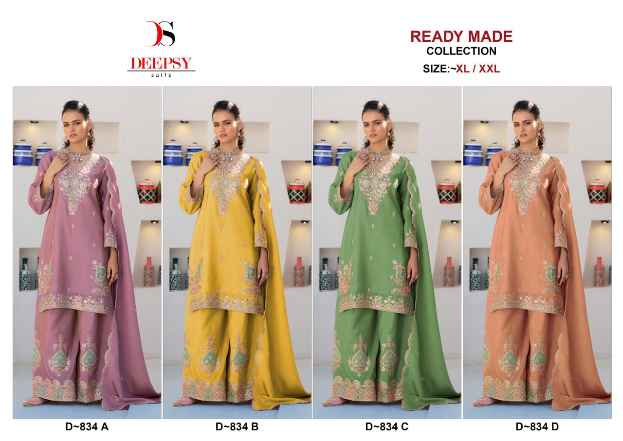D-834 Abcd Deepsy Pakistani Readymade Suits Manufacturer India